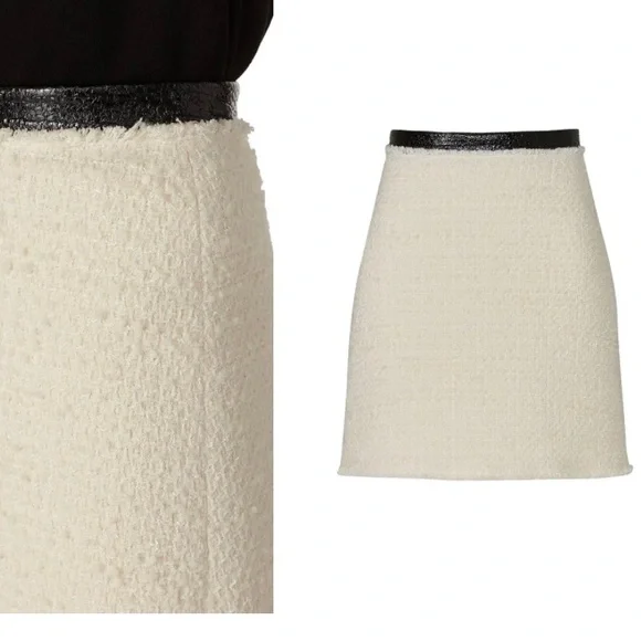 Rebecca Taylor Cream Tweed Skirt Size 4